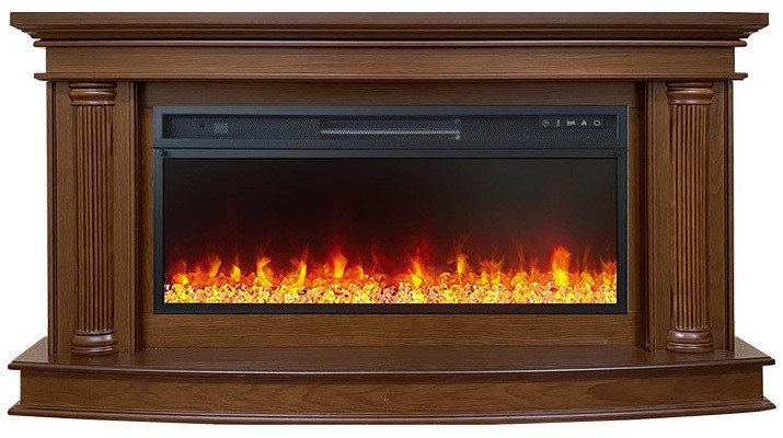 Линейный электрокамин Royal Flame Rome (каштан) с очагом Vision 42 LED