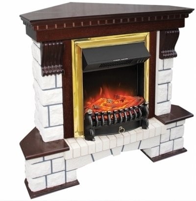 Электрокамин с классическим очагом 2D Royal Flame Pierre Luxe угл. с очагом Majestic FX / Fobos FX