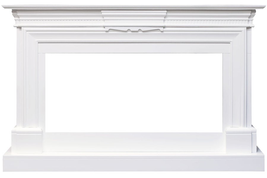 Линейный электрокамин Royal Flame Chelsea (белый) с очагом Vision 42 LED