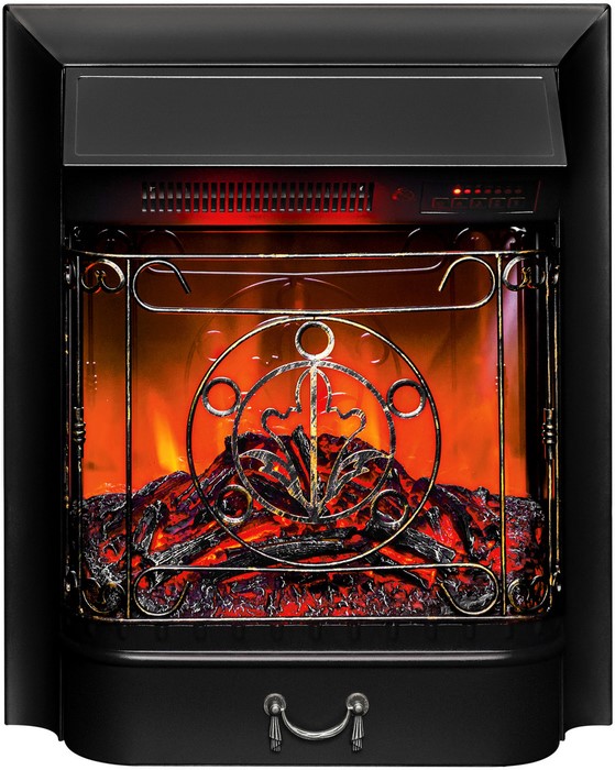 Электрокамин с широким очагом 2D Real-Flame Hanna STD WT с очагом Fobos/Majestic BL/BR RC