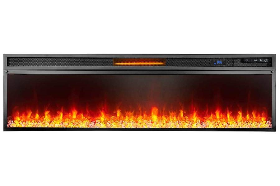 Линейный электрокамин Royal Flame Shateau 60 (темный дуб) с очагом Vision 60 LED