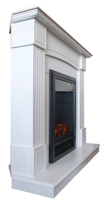 Электрокамин с классическим очагом 2D Real-Flame Andrea Corner STD/EUG WT (WT-F513) с очагом Fobos/Majestic
