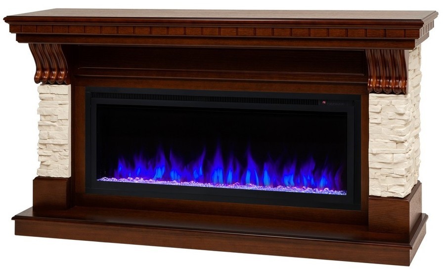 Линейный электрокамин Real-Flame Michigan BV/42 (AO-255) с очагом Saphir 42