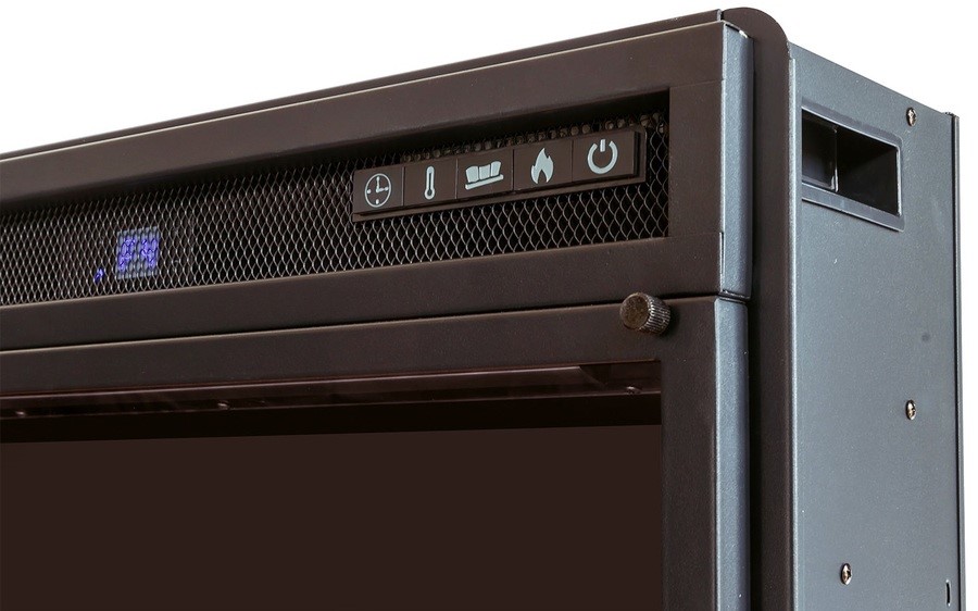 Линейный электрокамин Royal Flame Line 60 (орех) с очагом Vision 60 LOG LED