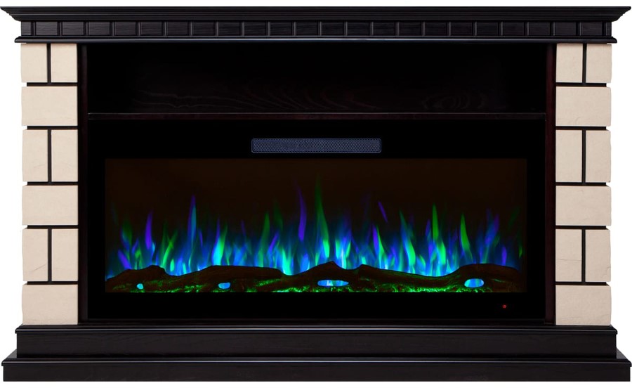 Линейный электрокамин Real-Flame SANTI D42 AO с очагом DIAMOND 42