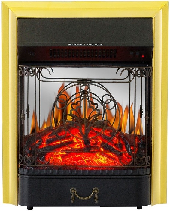 Электрокамин с классическим очагом 2D Royal Flame California STD SFT с очагом Majestic FX M Brass/Black (белый)