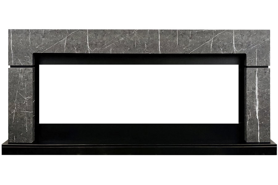 Линейный электрокамин Royal Flame Lindos 60 SFT Stone Touch серый мрамор Vision 60 LED