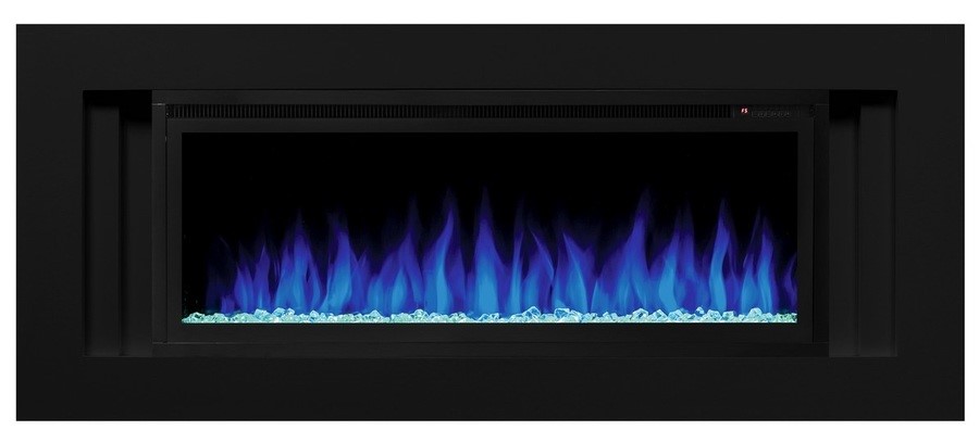 Электрокамин с широким очагом 3D Real-Flame Stockholm 42 BLM-P998/BLM-P918 с очагом Saphir 42