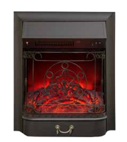 Электрокамин с классическим очагом 2D Real-Flame Stefania STD/EUG WT с очагом Fobos s Lux BL, Majestic s Lux BL