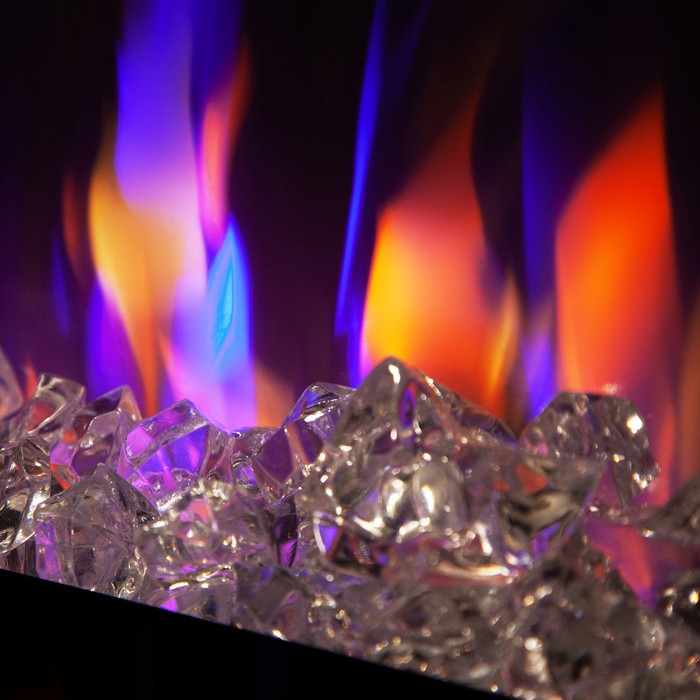 Электрокамин с широким очагом 3D Real-Flame Stockholm 42 BLM-P998/BLM-P918 с очагом Saphir 42