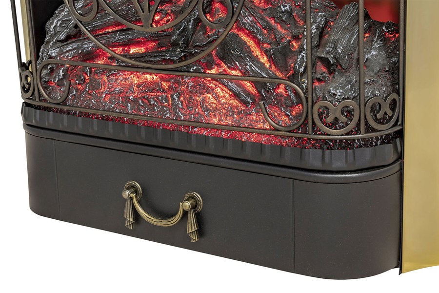 Электрокамин с классическим очагом 2D Royal Flame Sorrento с очагом Majestic FX Brass/Black