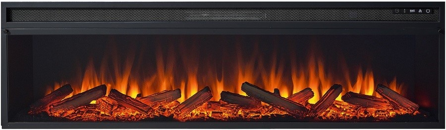 Линейный электрокамин Royal Flame Line 60 SFT Stone Touch cерый мрамор с очагом Vision 60 LOG LED