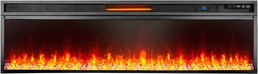 Линейный электрокамин Royal Flame Line 60 SFT Dark Grey с очагом Vision 60 LED