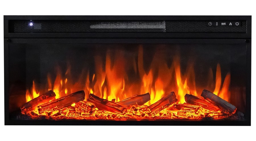 Линейный электрокамин Royal Flame BERGEN белый c очагом Vision 42 LOG LED