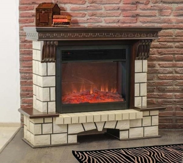 Угловой широкий портал Real-Flame Stone Corner 25/25,5