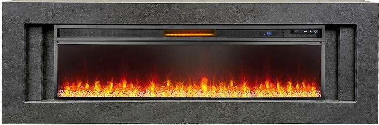 Линейный электрокамин Royal Flame Line 60 SFT Dark Grey с очагом Vision 60 LED