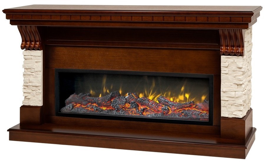 Линейный электрокамин Real-Flame Michigan BV/42 (AO-255) с очагом Beverly 1000