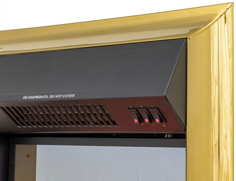 Электрокамин с классическим очагом 2D Royal Flame Sorrento с очагом Fobos FX Black/Brass