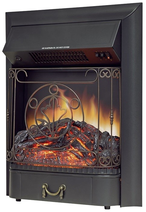 Электрокамин с классическим очагом 2D Royal Flame Sorrento с очагом Majestic FX Brass/Black