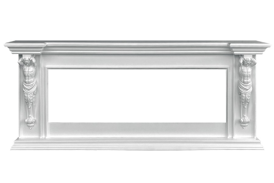Линейный электрокамин Royal Flame Sparta 60 (белый) с очагом Vision 60 LOG LED