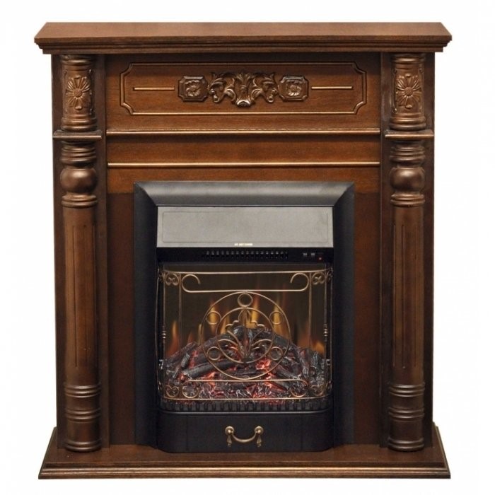 Классический очаг 2D InterFlame Fobos FX M Brass/Black