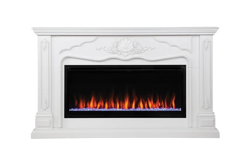 Линейный электрокамин Real-Flame Victoria 42 WT с очагом Saphir 42