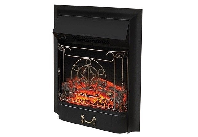 Классический очаг 2D InterFlame Fobos FX M Brass/Black