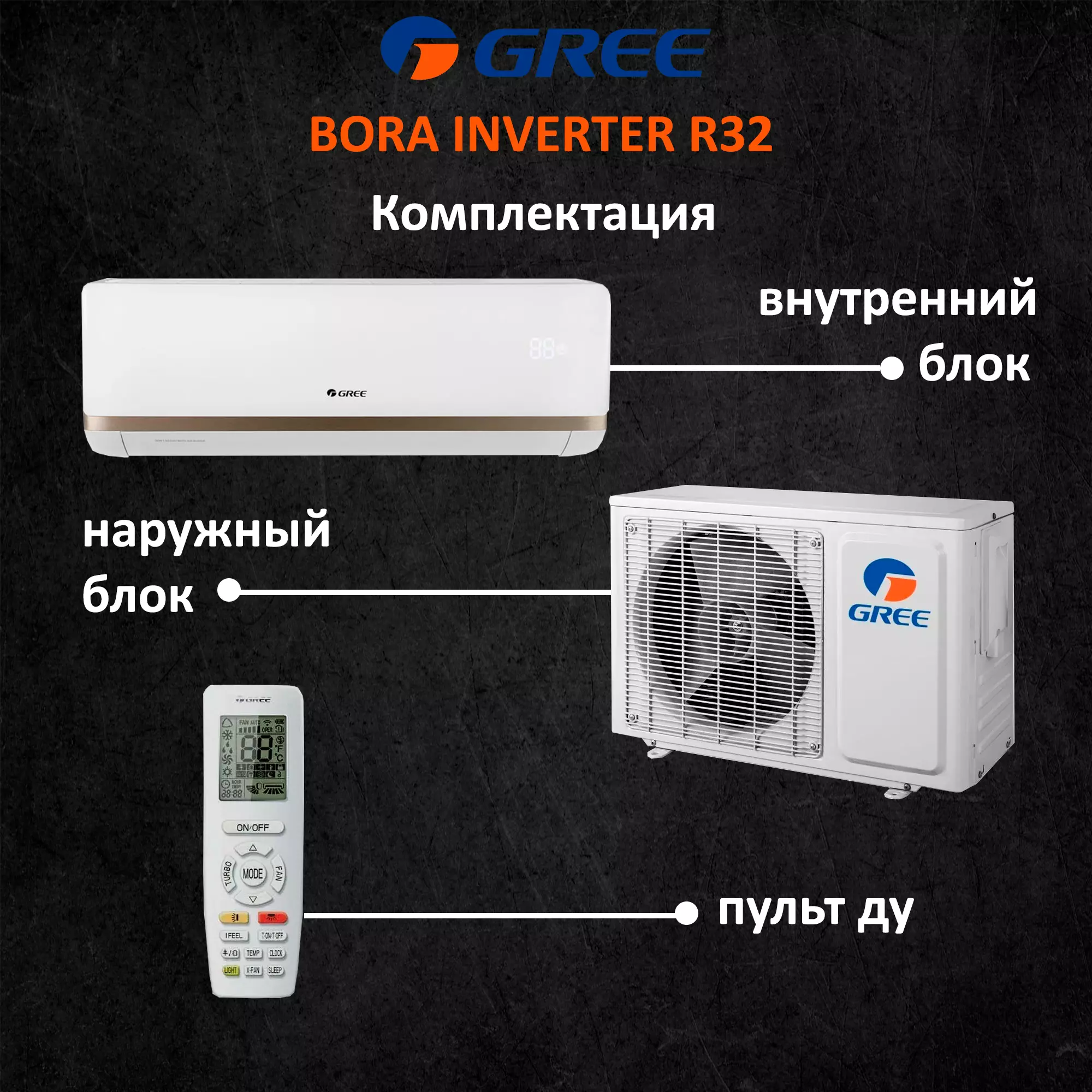 Кондиционер Gree Bora GWH24AADXE-K6DNA2A