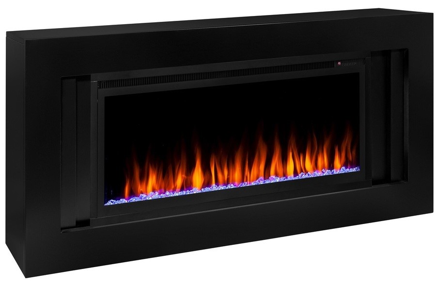Электрокамин с широким очагом 3D Real-Flame Stockholm 42 BLM-P998/BLM-P918 с очагом Saphir 42