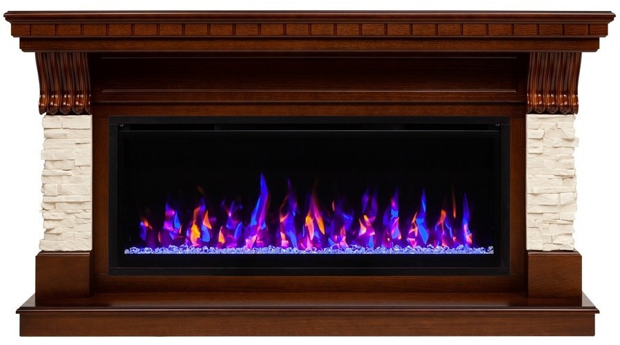 Линейный электрокамин Real-Flame Michigan BV/42 (AO-255) с очагом Saphir 42
