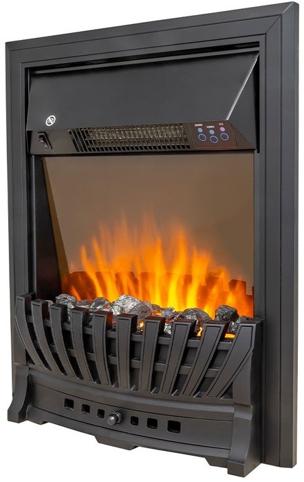 Электрокамин с классическим очагом 2D Royal Flame Boston Белый с очагом Aspen Black/Gold
