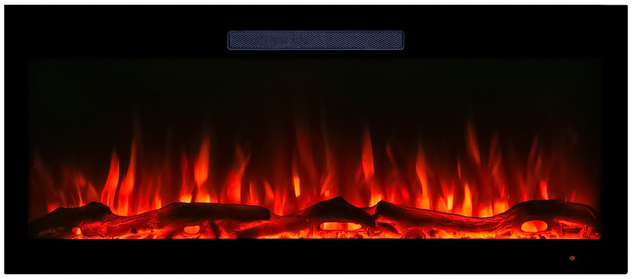 Линейный электрокамин Real-Flame SANTI 42 AO с очагом Diamond 42