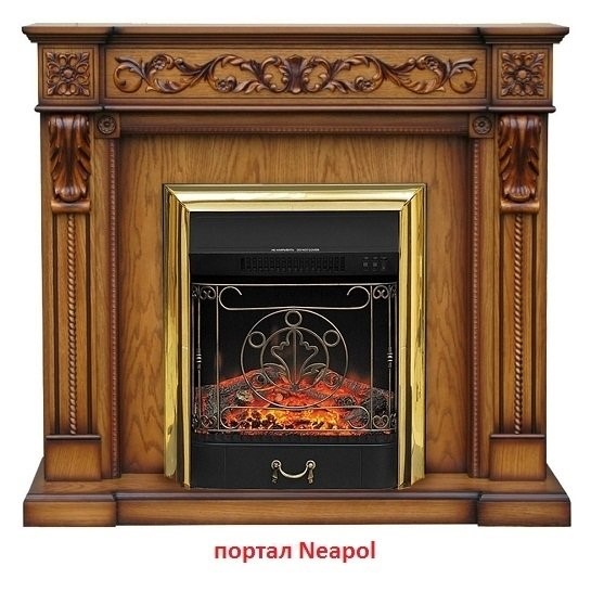 Классический очаг 2D InterFlame Fobos FX M Brass/Black