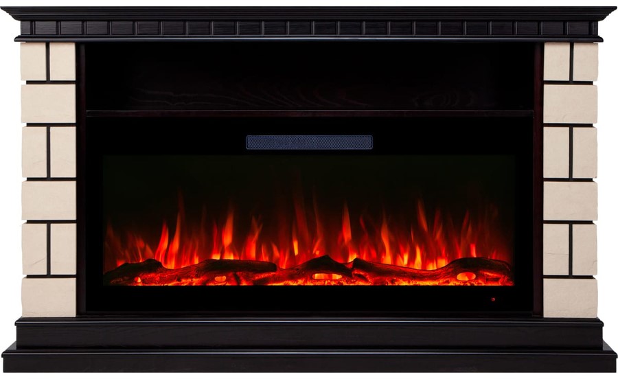Линейный электрокамин Real-Flame SANTI D42 AO с очагом DIAMOND 42