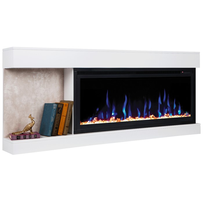 Линейный электрокамин Real-Flame Contemp 42 с очагом Saphir 42