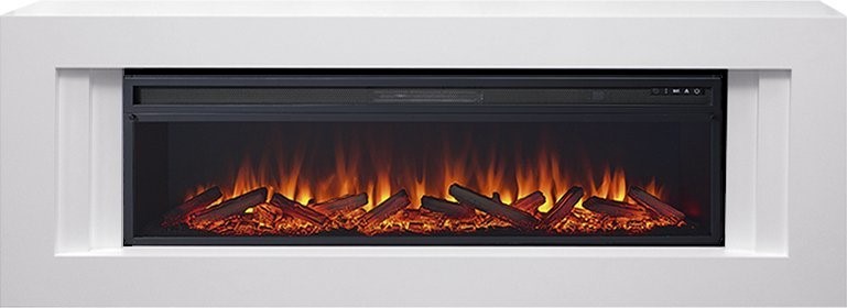 Линейный электрокамин Royal Flame Line 60 (белый) с очагом Vision 60 LOG LED