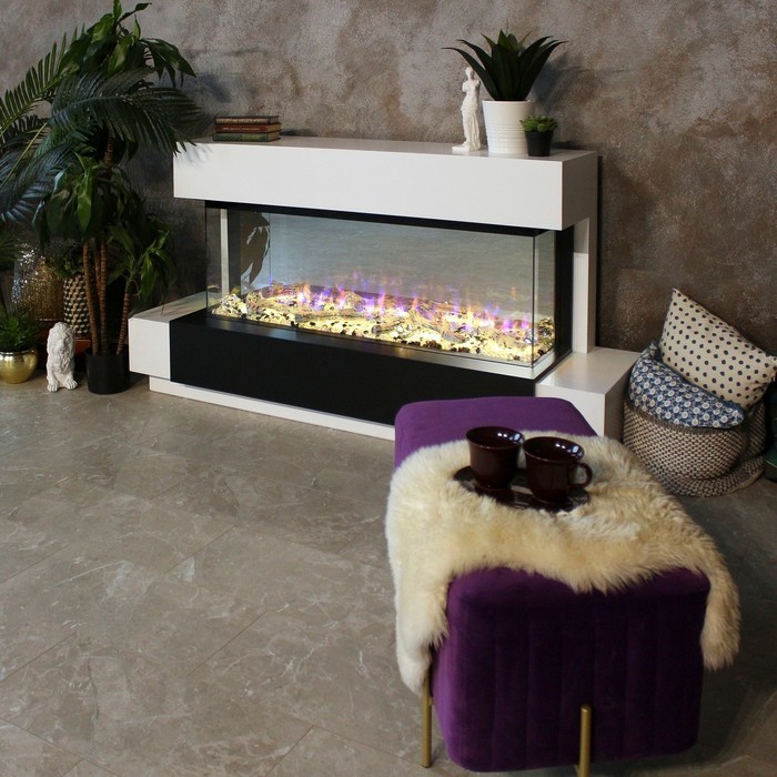 Линейный электрокамин Real-Flame Houston 50 (WT-P551) с очагом Onyx 50