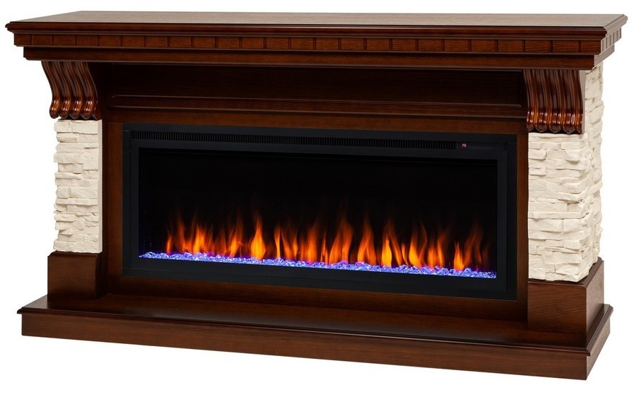 Линейный электрокамин Real-Flame Michigan BV/42 (AO-255) с очагом Saphir 42