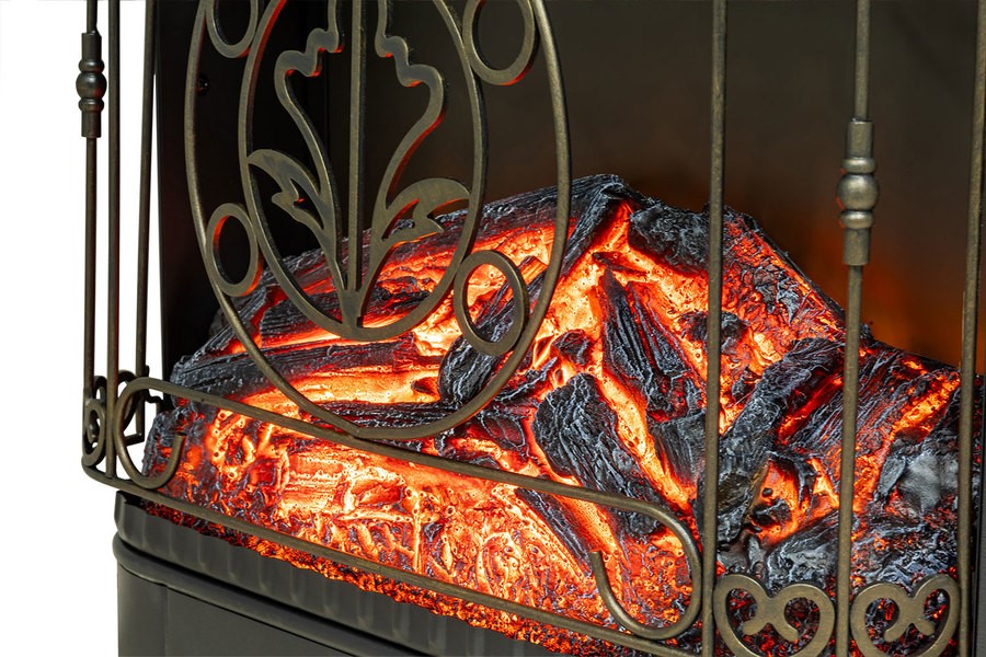 Электрокамин с классическим очагом 2D Royal Flame Sorrento с очагом Majestic FX Brass/Black