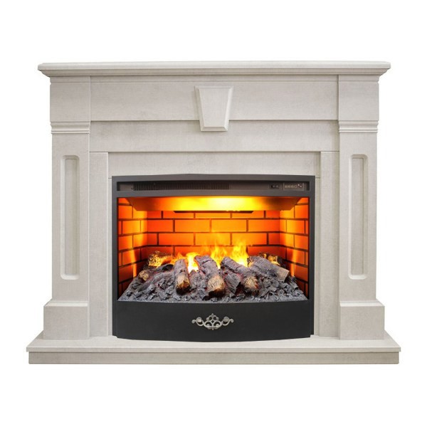 Электрокамин с широким очагом 3D Real-Flame Kellie 25,5/26 WT 3D Firestar 25,5