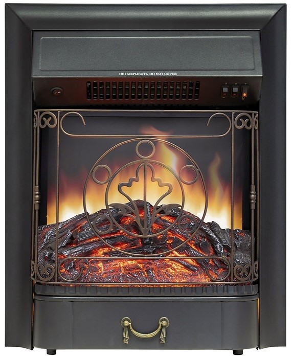 Электрокамин с классическим очагом 2D Royal Flame Sorrento с очагом Majestic FX Brass/Black