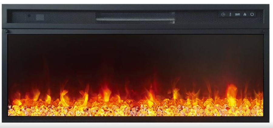 Линейный электрокамин Royal Flame BERGEN темная олива c очагом Vision 42 LED