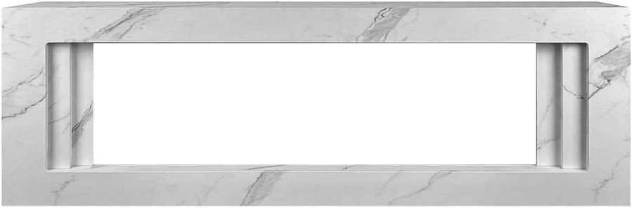 Линейный электрокамин Royal Flame Line 60 SFT White Marble с очагом Vision 60 LOG LED